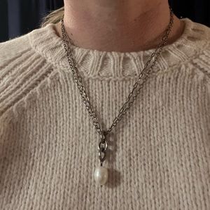 Silpada sterling silver pearl drop necklace